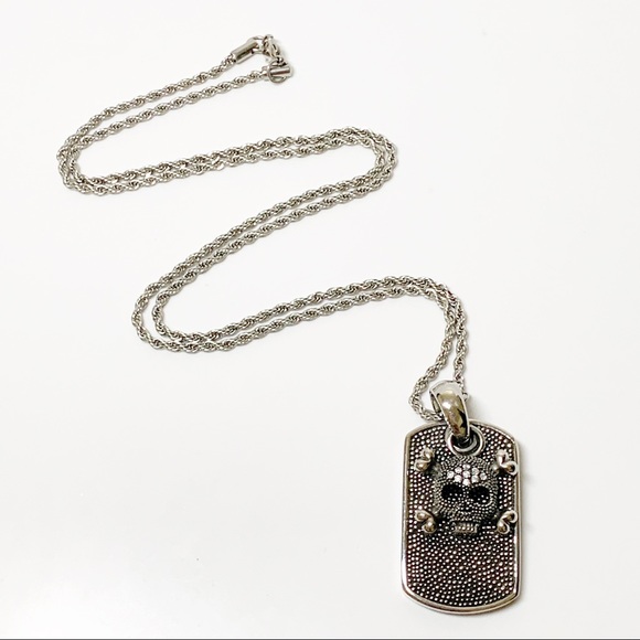 Bico Australia Skull Dog Tag chain link neck 15 - Picture 7 of 11